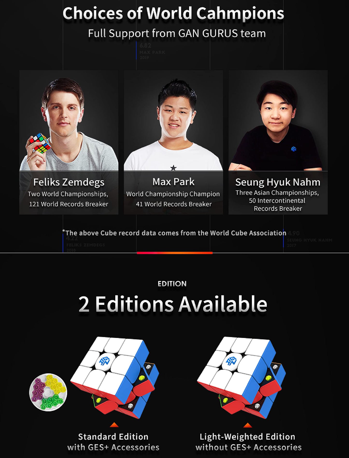 CuberShop GAN 356 M Magnetic Speed Cube – Stickerless 3x3, GES+ Tuning, Lightweight Core