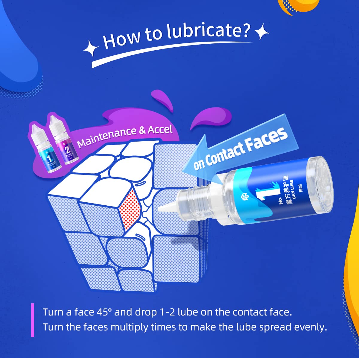 CuberShop GAN Lube Set Bundle (V2 & V3) – 10mL Pro Speed Cubing Lubricant