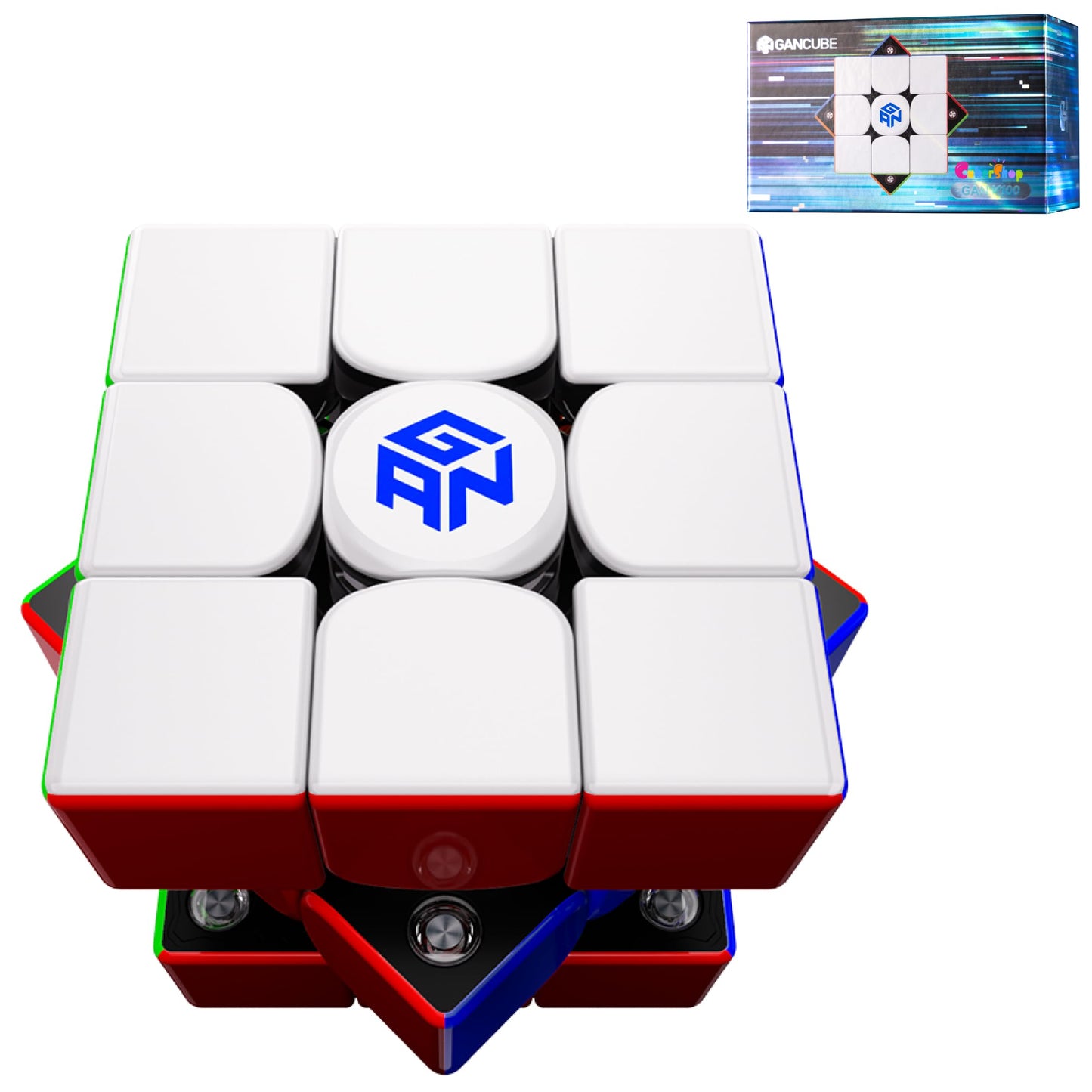 CuberShop GAN V100 MagLev 3x3 Cube – UV Coated, Stickerless, 55mm, Lightweight