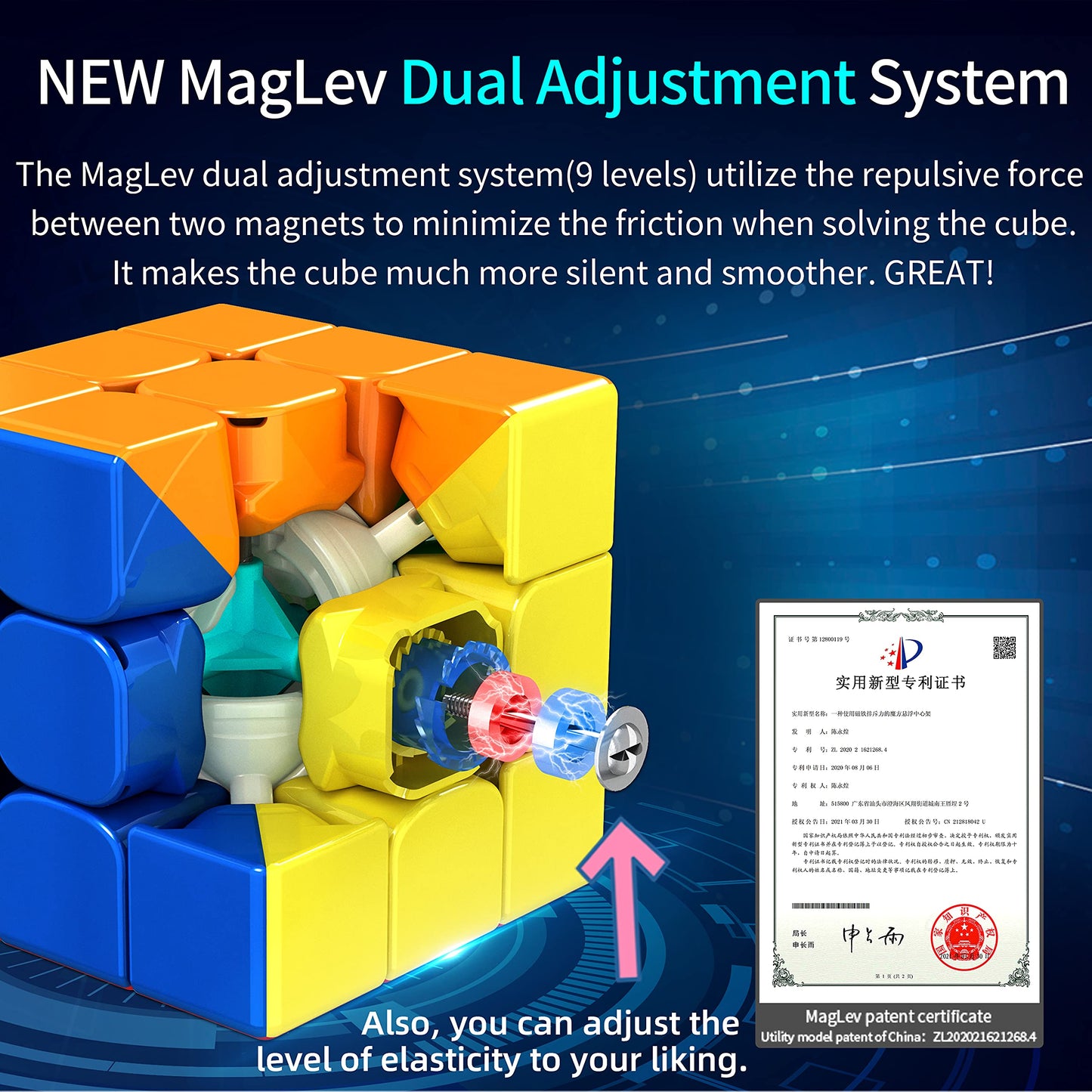 CuberShop Moyu RS3M 2021 MagLev Pro 3x3 Magnetic Speed Cube