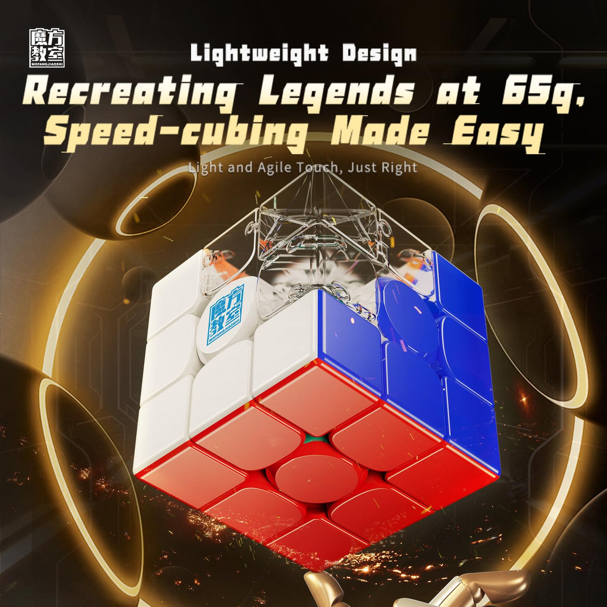 CuberShop Moyu RS3M V5 2023 – Magnetic Dual-Adjustment 3x3 Speed Cube (Stickerless, Budget Cube)