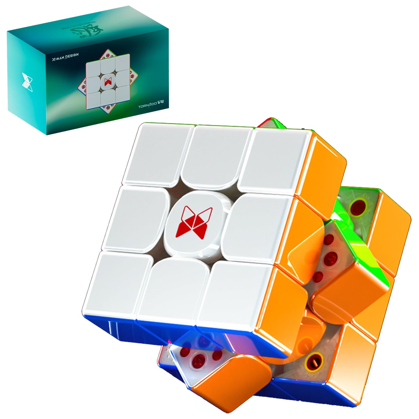 CuberShop QY X Man Tornado V4 M Pioneer UV Coated – Adjustable MagLev 3x3 Speed Cube