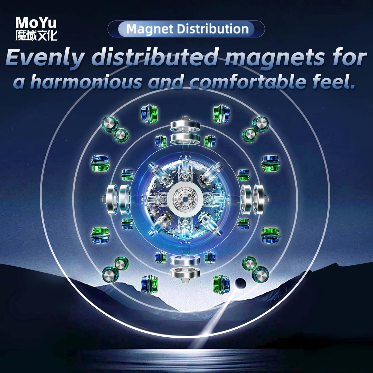 CuberShop Moyu WeiLong V11 WRM 20M MagLev 100 Magnets – Ultra-Smooth Deluxe 3x3 Speed Cube