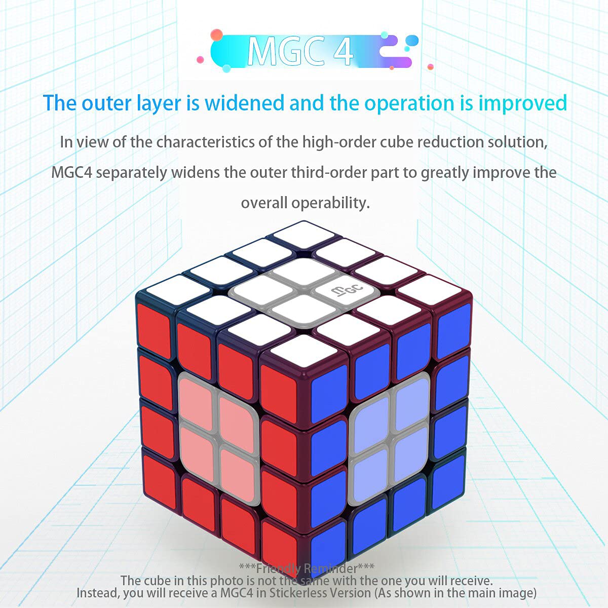 CuberShop YJ MGC 4x4 Magnetic Stickerless Speed Cube – Flagship 4x4 by YongJun MGC