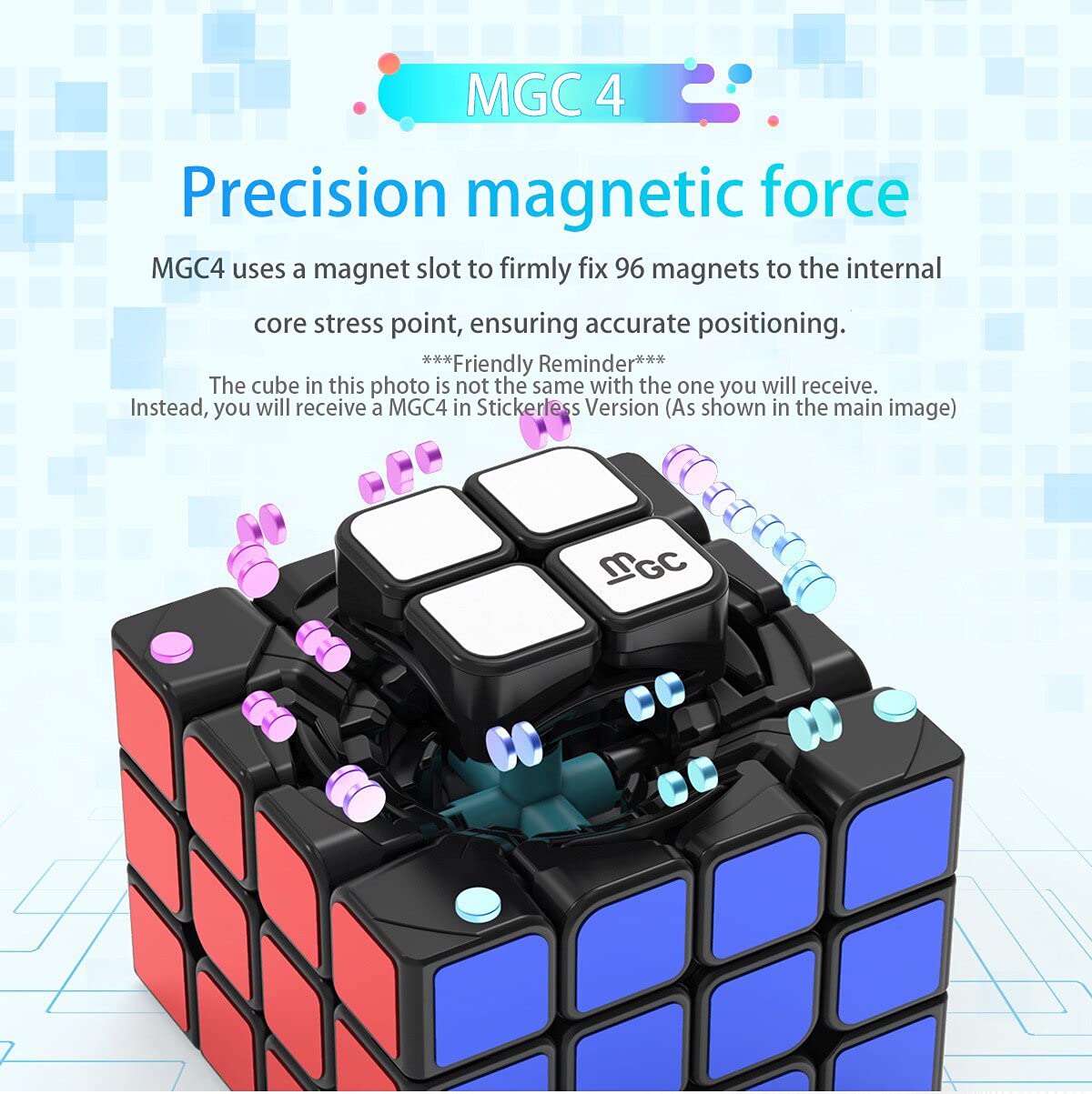 CuberShop YJ MGC 4x4 Magnetic Stickerless Speed Cube – Flagship 4x4 by YongJun MGC