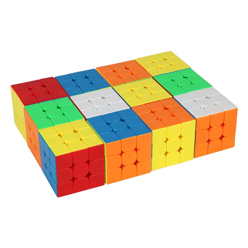 Cuberspeed 12-Pack 3x3x3 Stickerless Speed Cubes – 56mm Full-Size Magic Cube