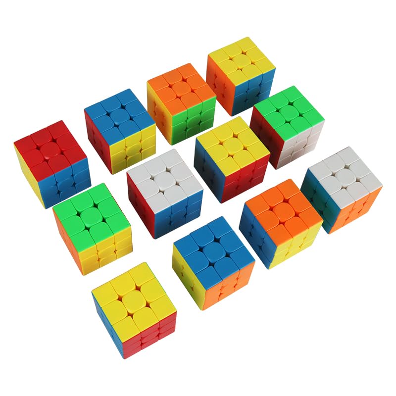 Cuberspeed 12-Pack 3x3x3 Stickerless Speed Cubes – 56mm Full-Size Magic Cube