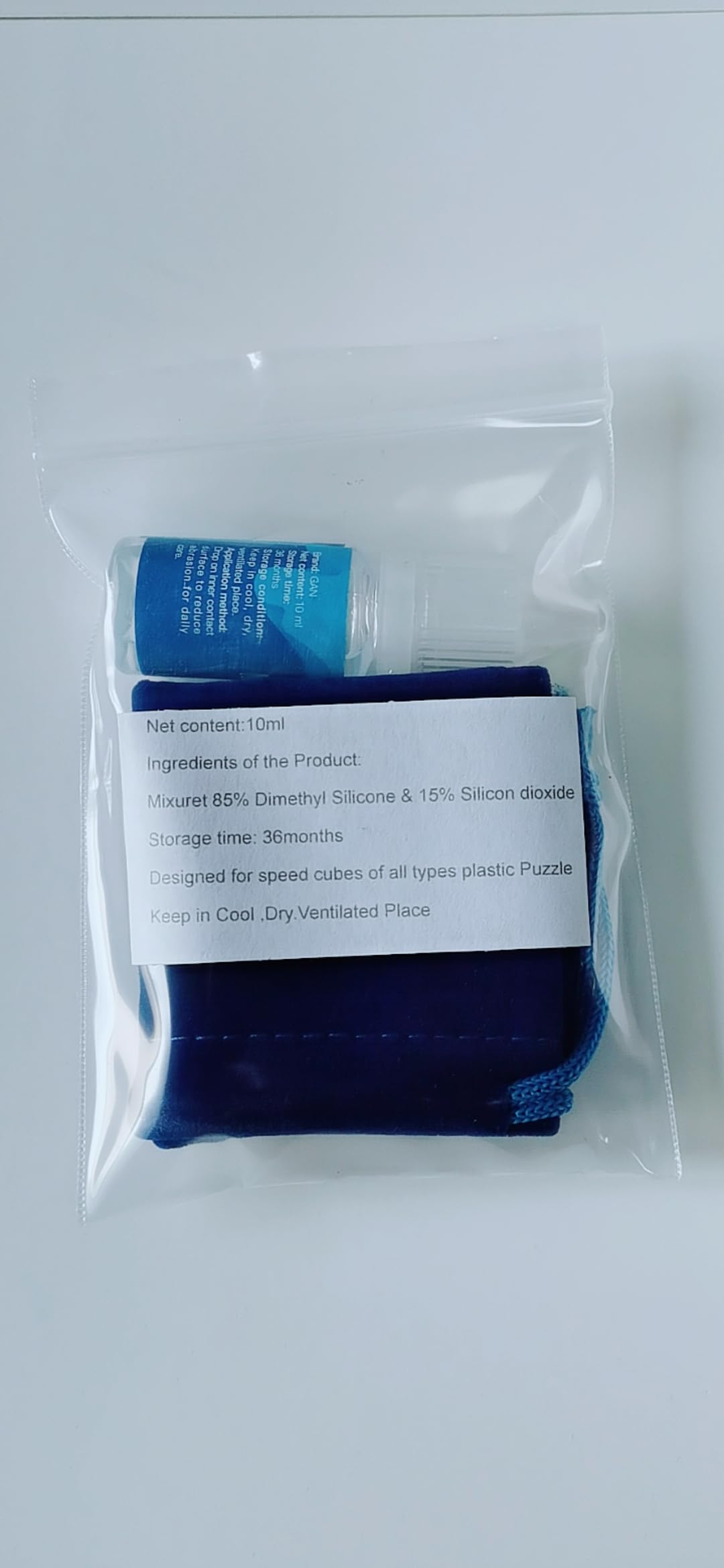 Cuberspeed Gan Cube Lube – Professional Speed Cube Lubricant (10ml) + Blue Bag