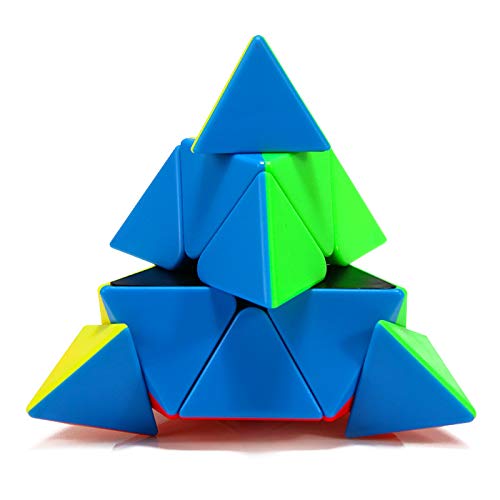 CuberSpeed Moyu Pyramid Stickerless Speed Cube – Meilong Pyramid Puzzle for Beginners