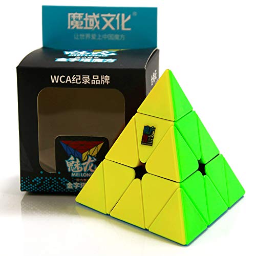CuberSpeed Moyu Pyramid Stickerless Speed Cube – Meilong Pyramid Puzzle for Beginners