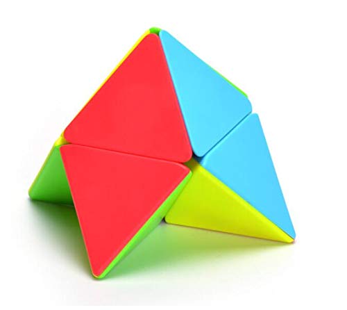 CuberSpeed Pyramorphix Stickerless 2x2 Pyramid Speed Cube – Smooth Turning Puzzle