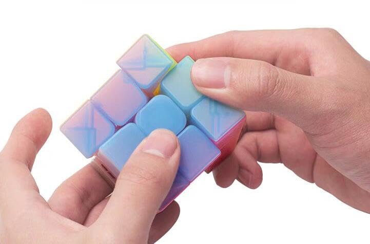 CuberSpeed QY Toys Warrior W 3x3 Jelly Speed Cube – Transparent Stickerless Puzzle