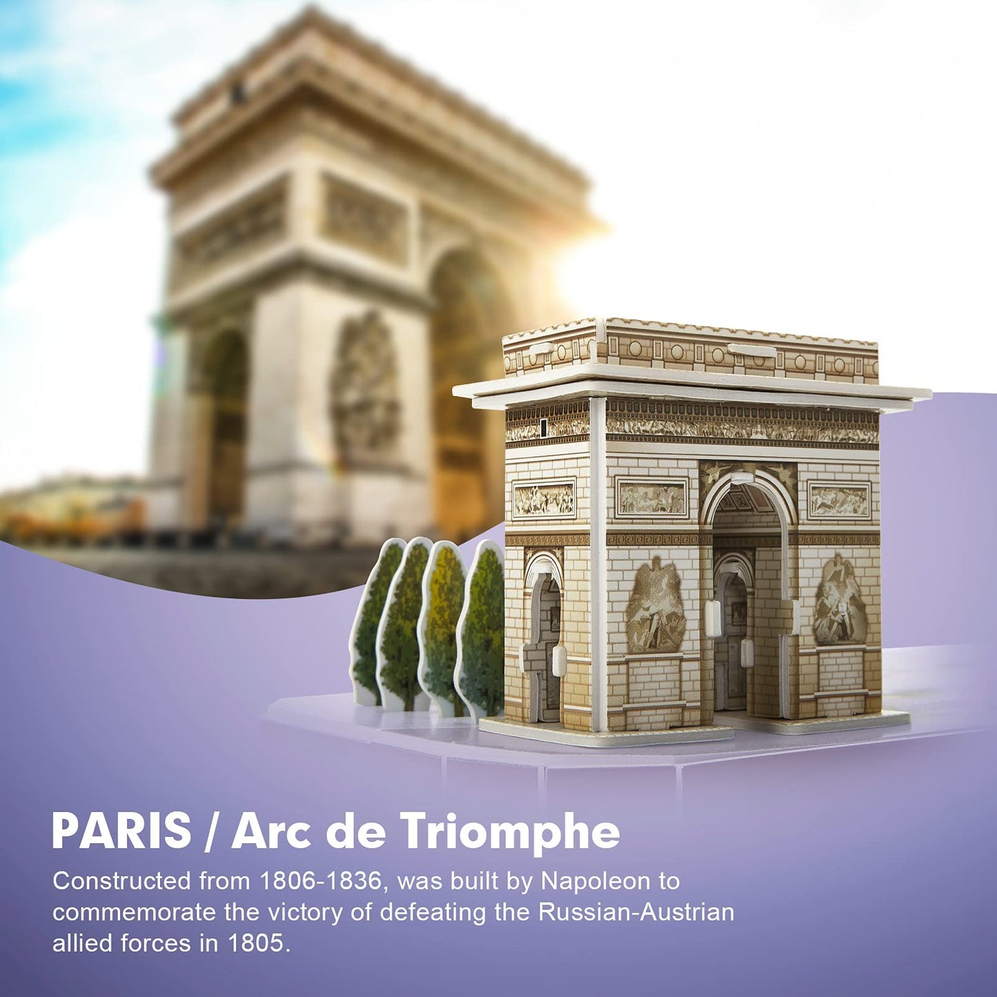CubicFun Eiffel Tower 3D Puzzle for Kids 8–12 | Paris Cityline STEM