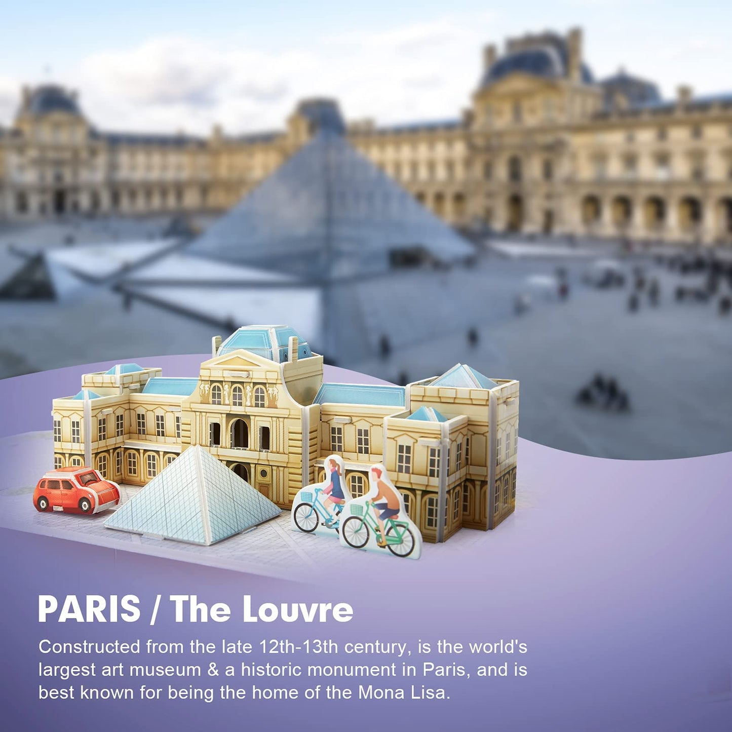 CubicFun Eiffel Tower 3D Puzzle for Kids 8–12 | Paris Cityline STEM