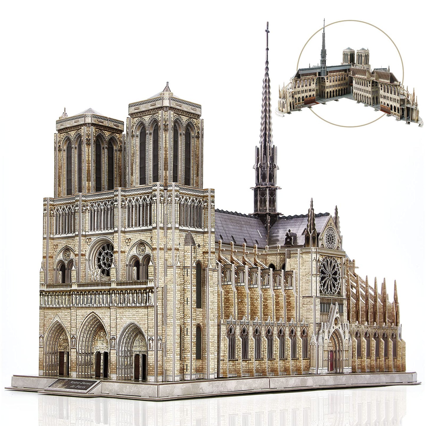 CubicFun Notre Dame de Paris 3D Puzzle – 293-Piece Moveable Gothic Cathedral Model Kit