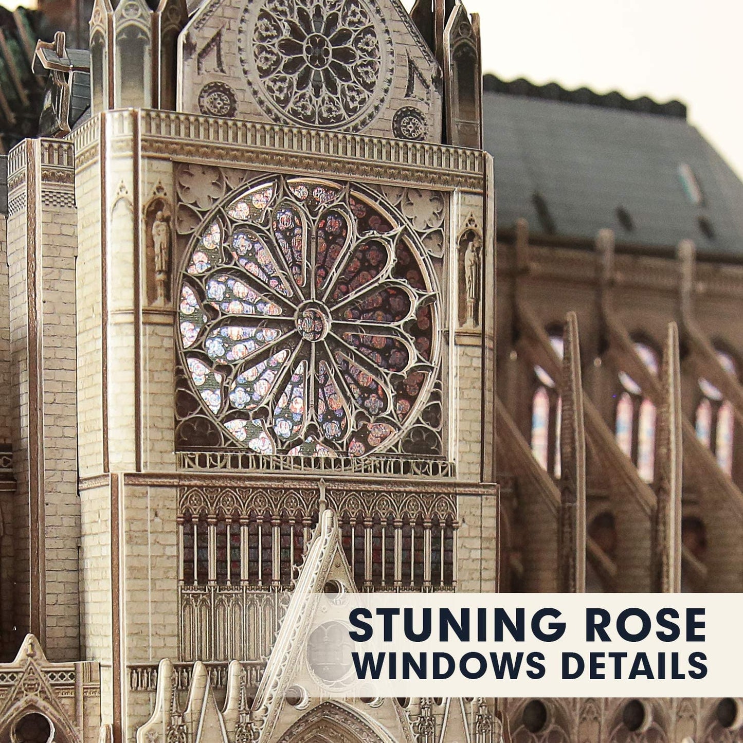 CubicFun Notre Dame de Paris 3D Puzzle – 293-Piece Moveable Gothic Cathedral Model Kit