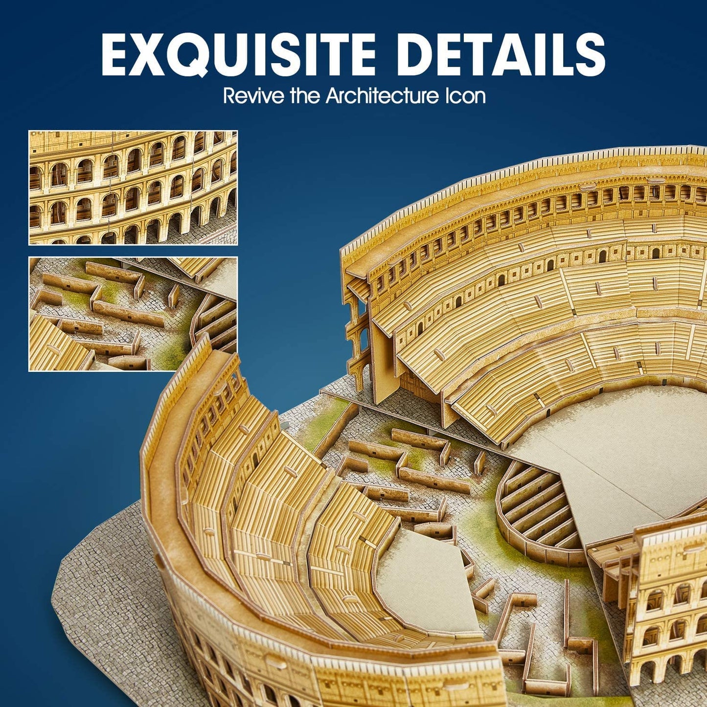 CubicFun Colosseum 3D Puzzle – 131-Piece Rome Architecture Model Kit