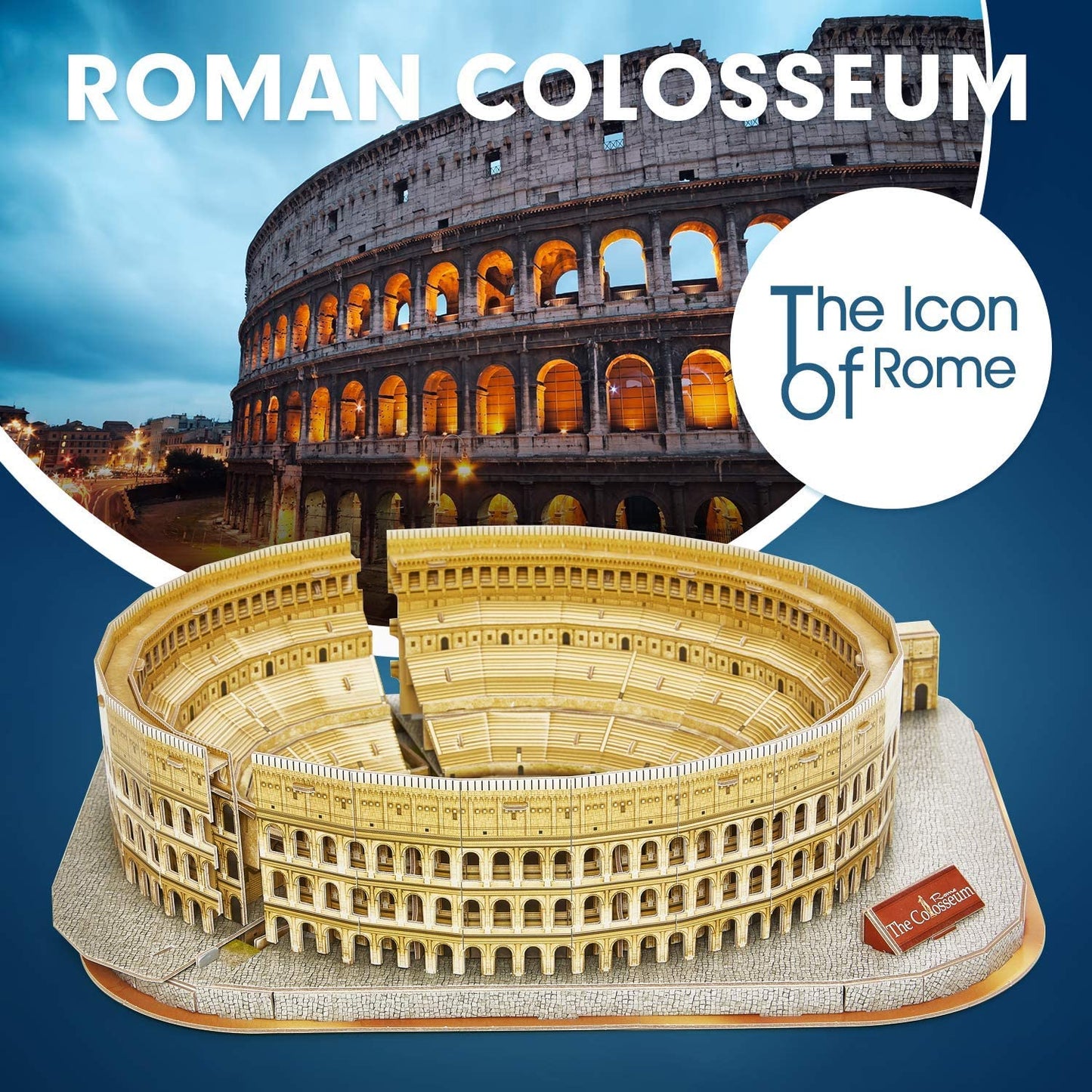CubicFun Colosseum 3D Puzzle – 131-Piece Rome Architecture Model Kit
