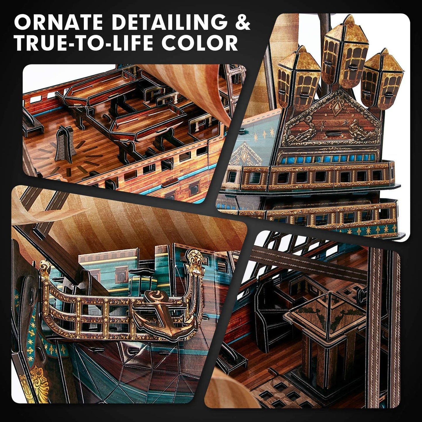 CubicFun San Felipe 1960 Boat 3D Puzzle – Ship Model Kit for Adults & Children (248 Pieces)