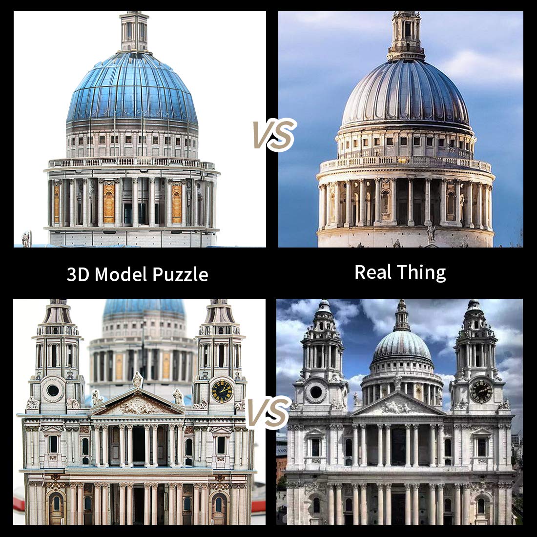 CubicFun 3D Puzzle - Saint Paul Cathedral 643 Pieces with Open-Close Architecture