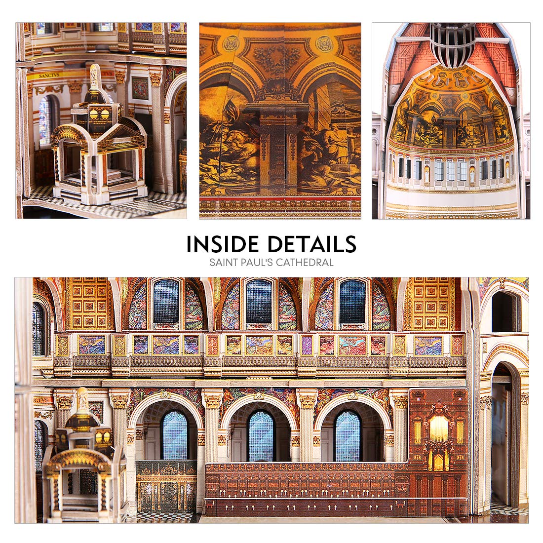 CubicFun 3D Puzzle - Saint Paul Cathedral 643 Pieces with Open-Close Architecture