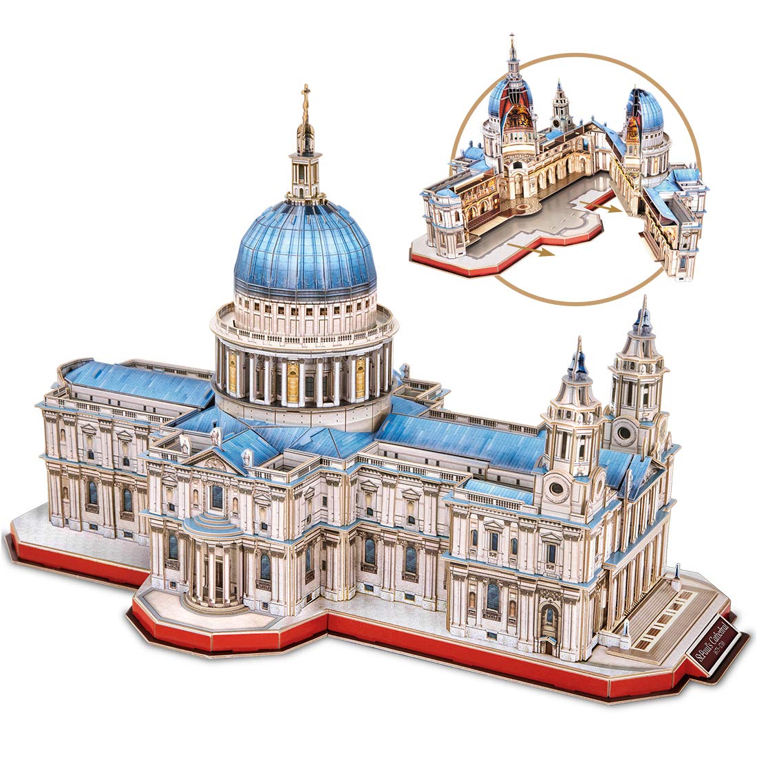 CubicFun 3D Puzzle - Saint Paul Cathedral 643 Pieces with Open-Close Architecture