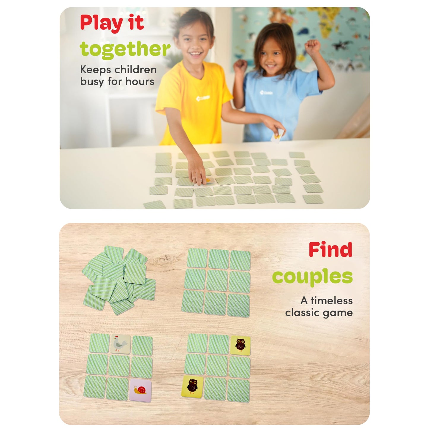 CUBIDI Memory Matching Game | Montessori-Inspired Card Games for 4+ Year Olds