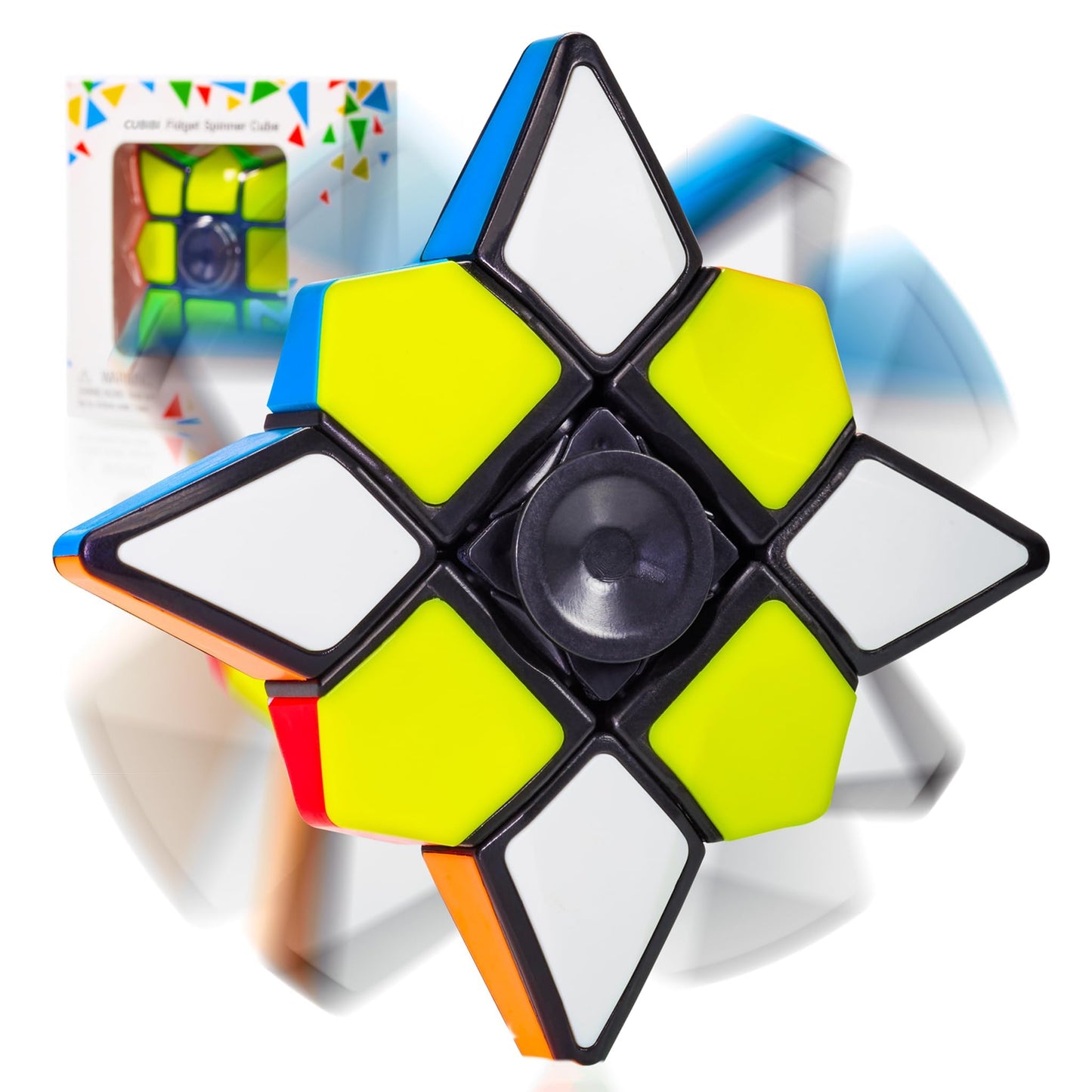 CUBIDI Star Fidget Cube Spinner 2-in-1 Toy – Anti-Stress Desk Cube