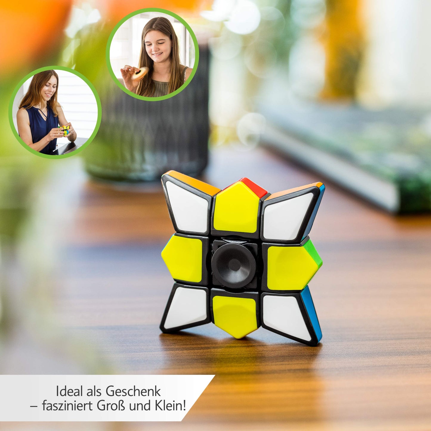 CUBIDI Star Fidget Cube Spinner 2-in-1 Toy – Anti-Stress Desk Cube