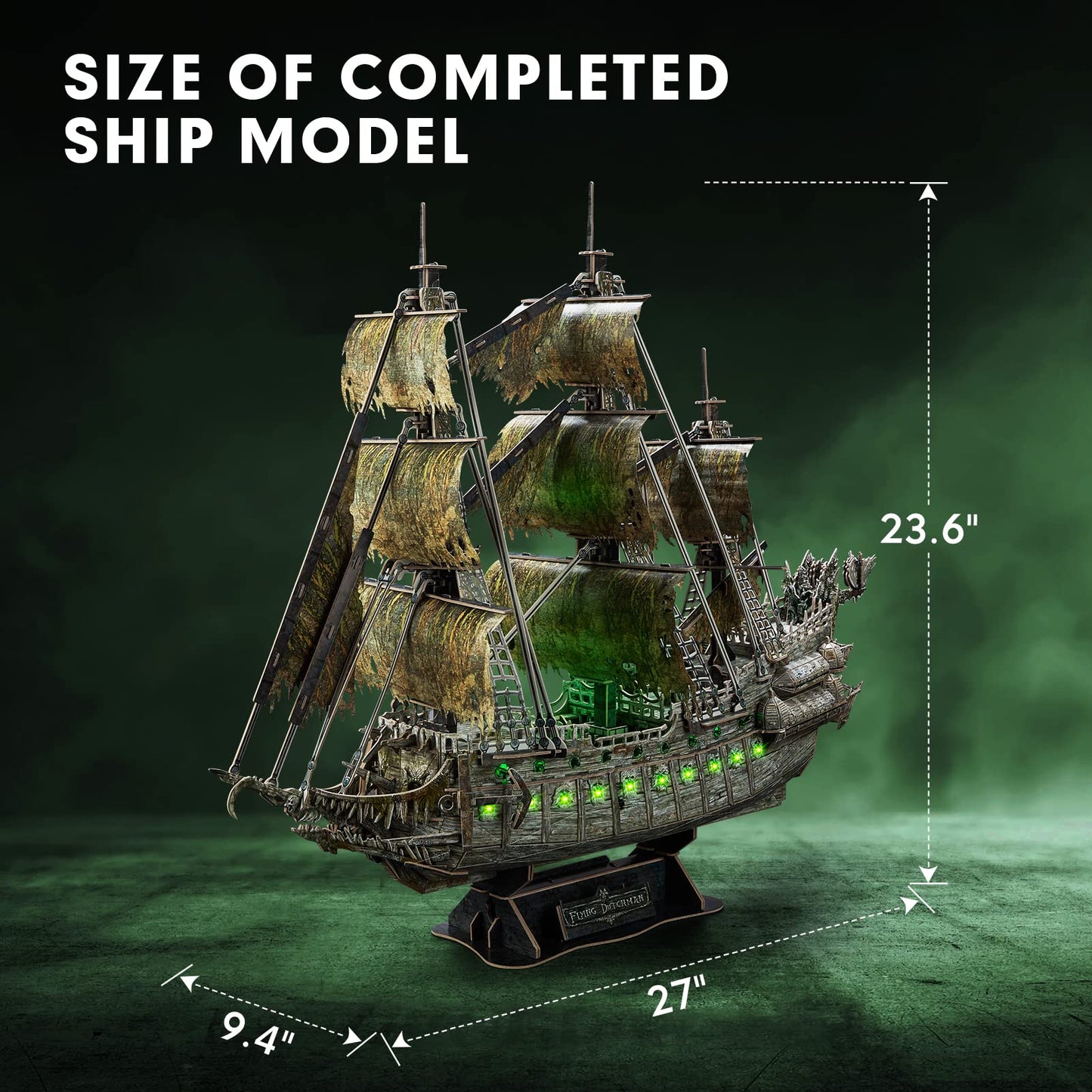 CubicFun 3D Flying Dutchman Puzzle – 360 Pieces for Desk Decor