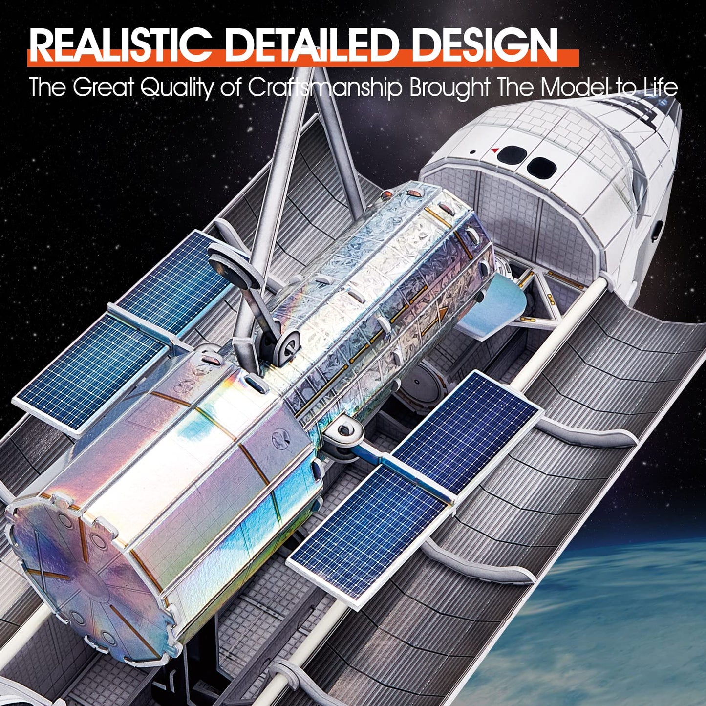 CubicFun NASA Space Shuttle Discovery 3D Puzzle – 126-Piece Space Model Kit for Adults & Kids