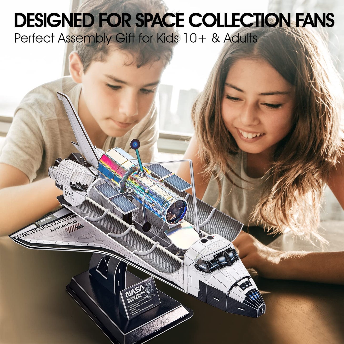 CubicFun NASA Space Shuttle Discovery 3D Puzzle – 126-Piece Space Model Kit for Adults & Kids