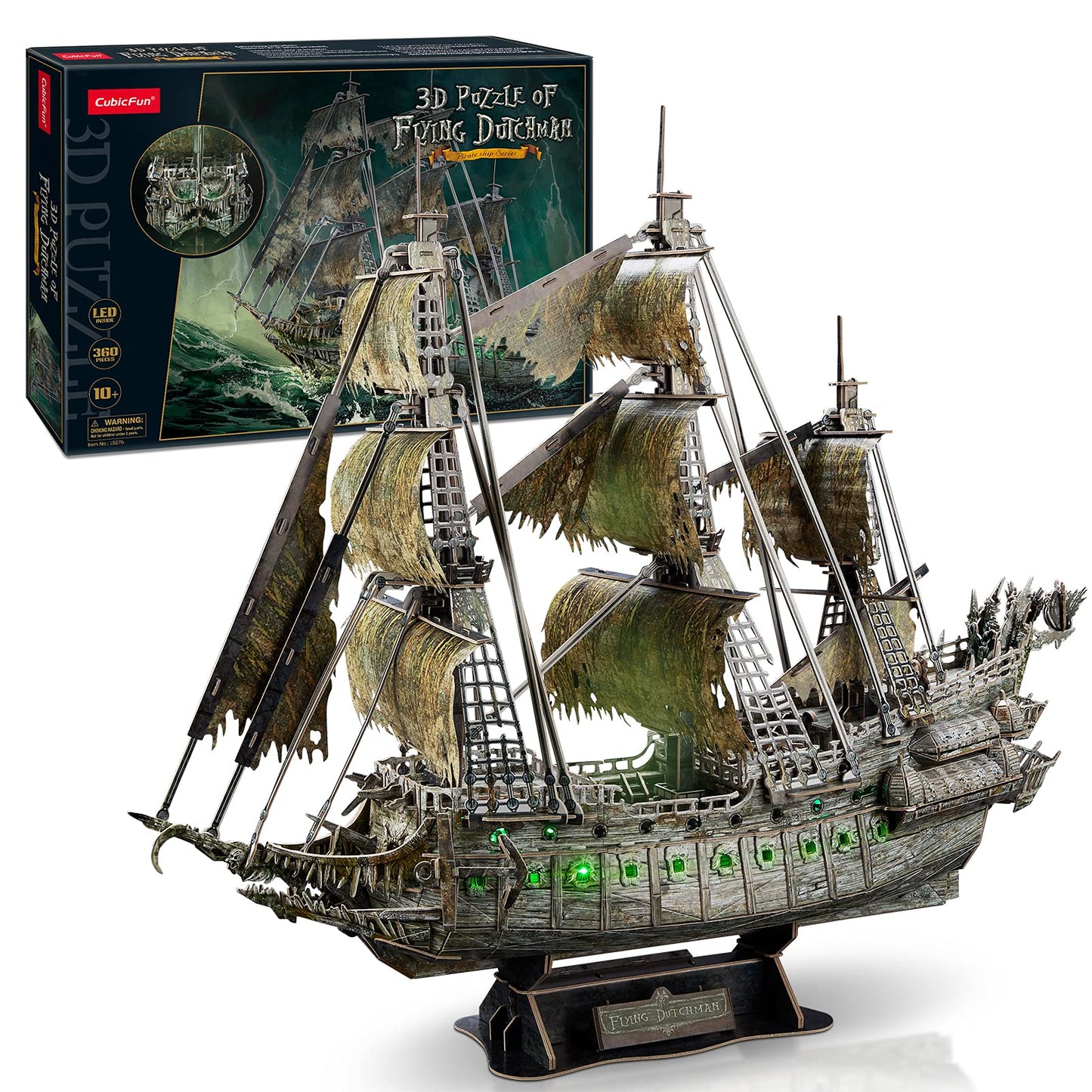 CubicFun 3D Flying Dutchman Puzzle – 360 Pieces for Desk Decor