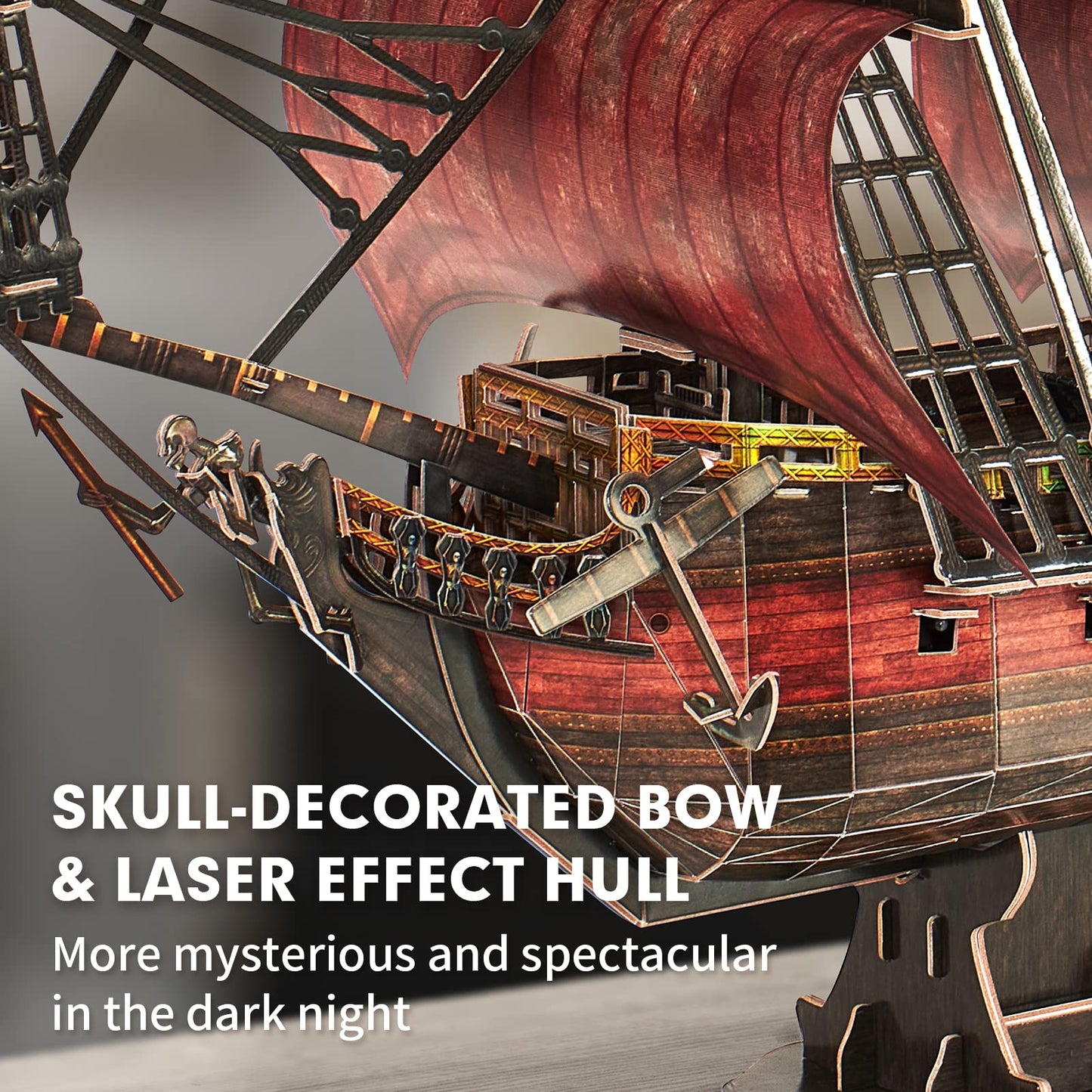 Cubifun 3D Puzzle Queen Anne's Revenge – 391 Pcs Pirate Ship Model Kit