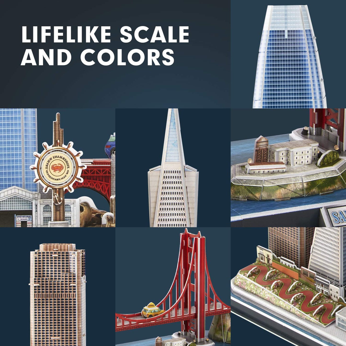 CubicFun 3D Puzzles: San Francisco Skyline LED Edition for Kids 8-14