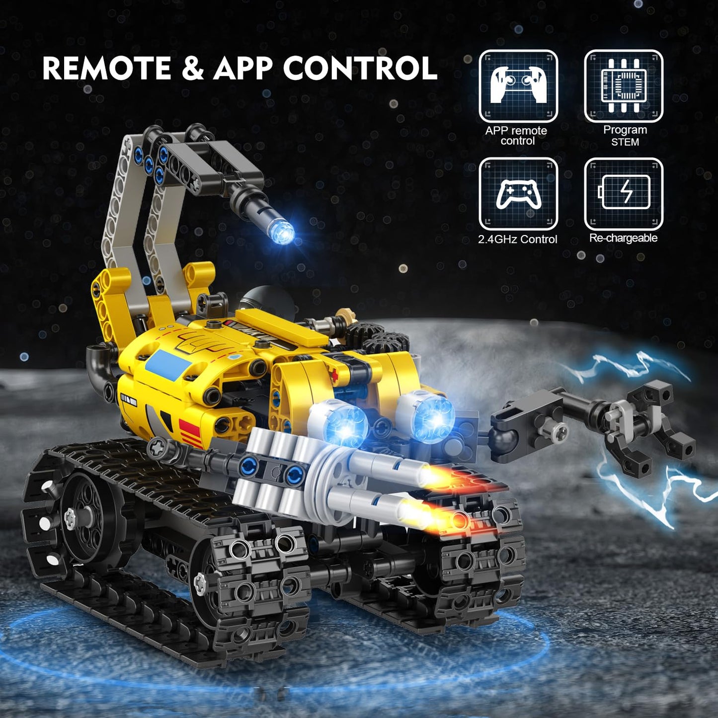 CUBIMANA 5-in-1 Robot Building Toys – Remote & App-Controlled STEM Kit for Kids (560 PCS)