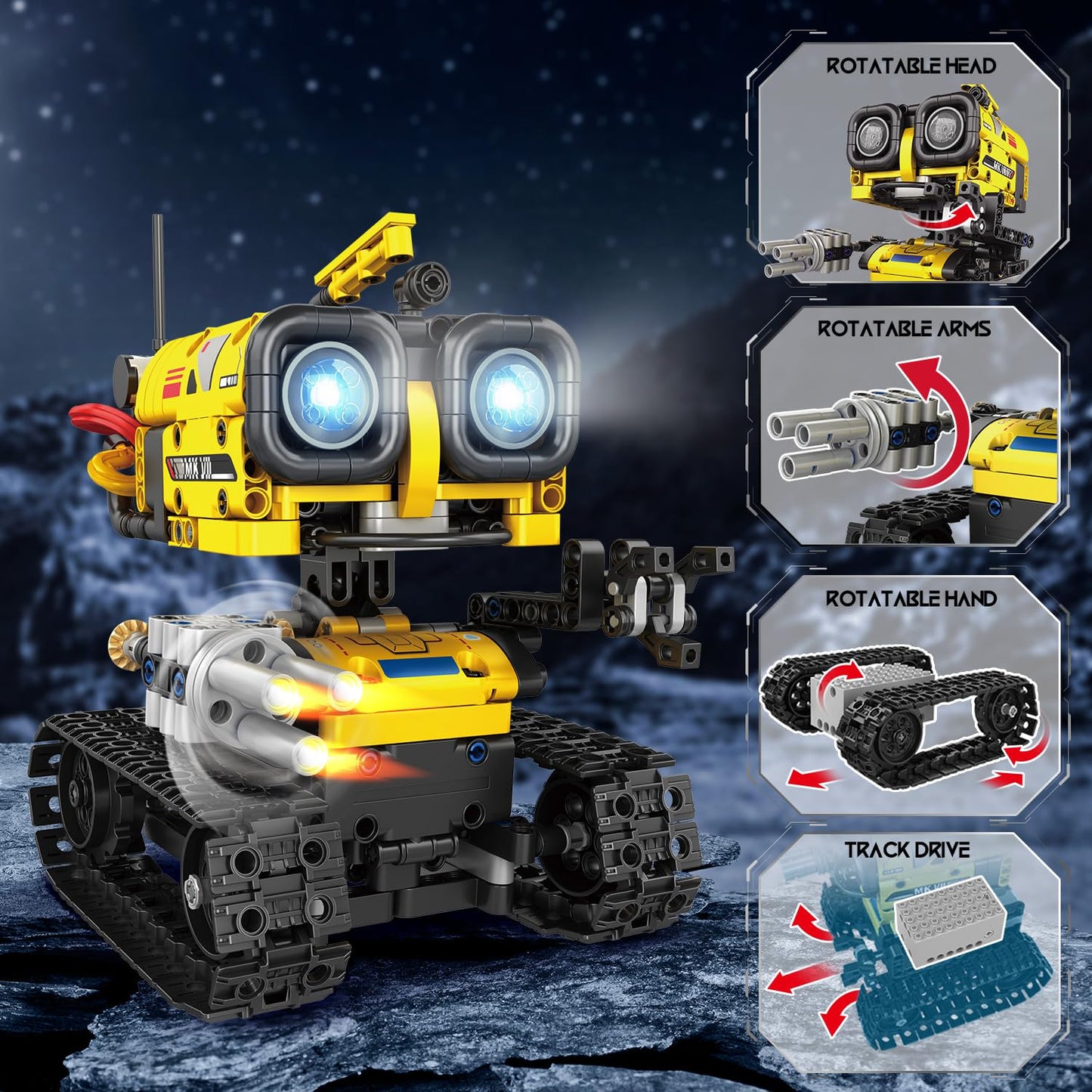 CUBIMANA 5-in-1 Robot Building Toys – Remote & App-Controlled STEM Kit for Kids (560 PCS)