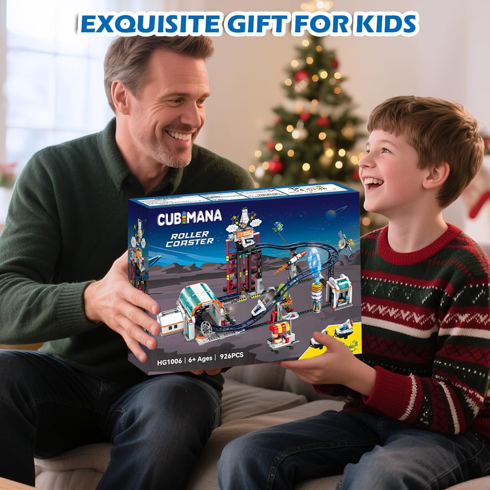 CUBIMANA Space Roller Coaster Building Sets | 926-Piece Space Adventure Park