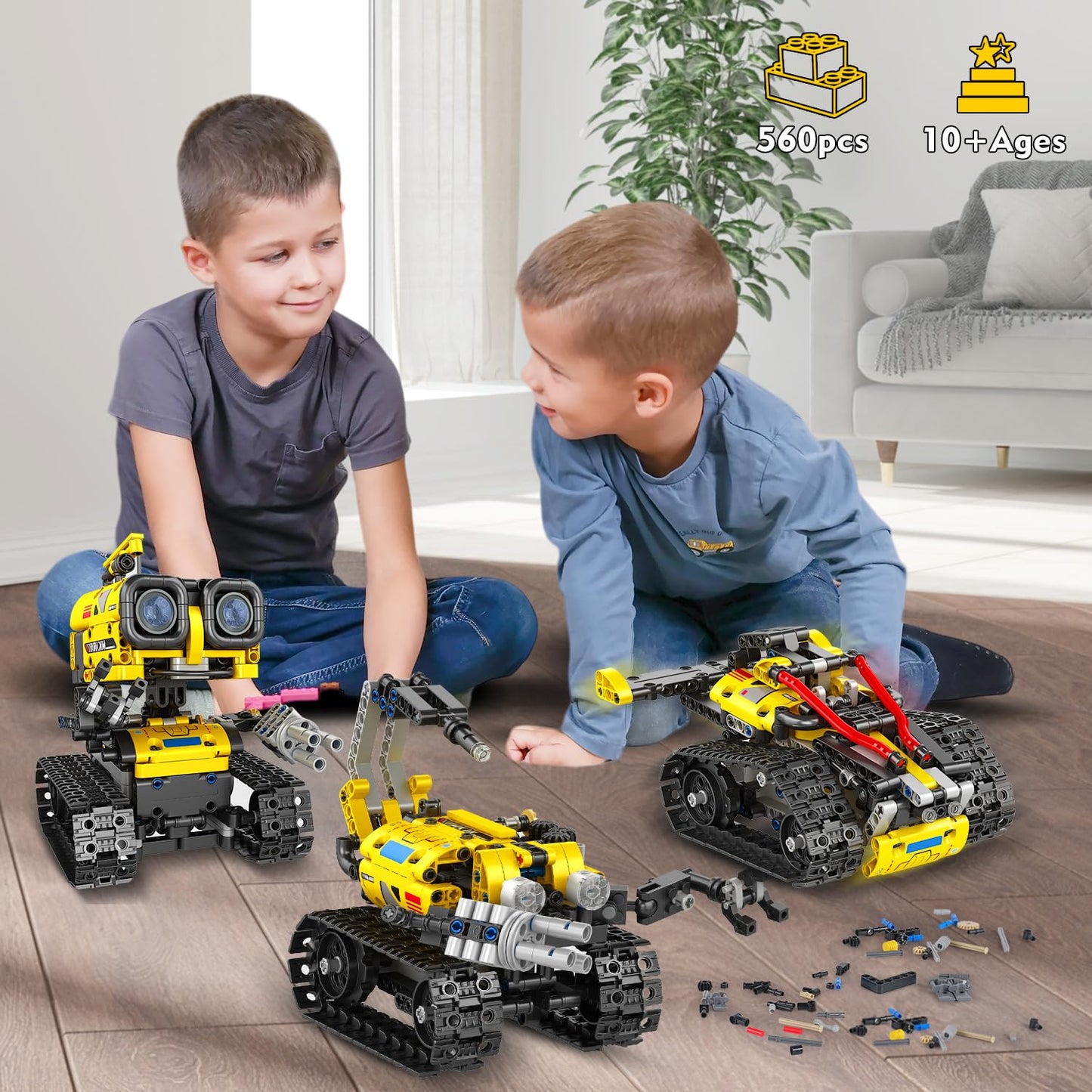 CUBIMANA 5-in-1 Robot Building Toys – Remote & App-Controlled STEM Kit for Kids (560 PCS)