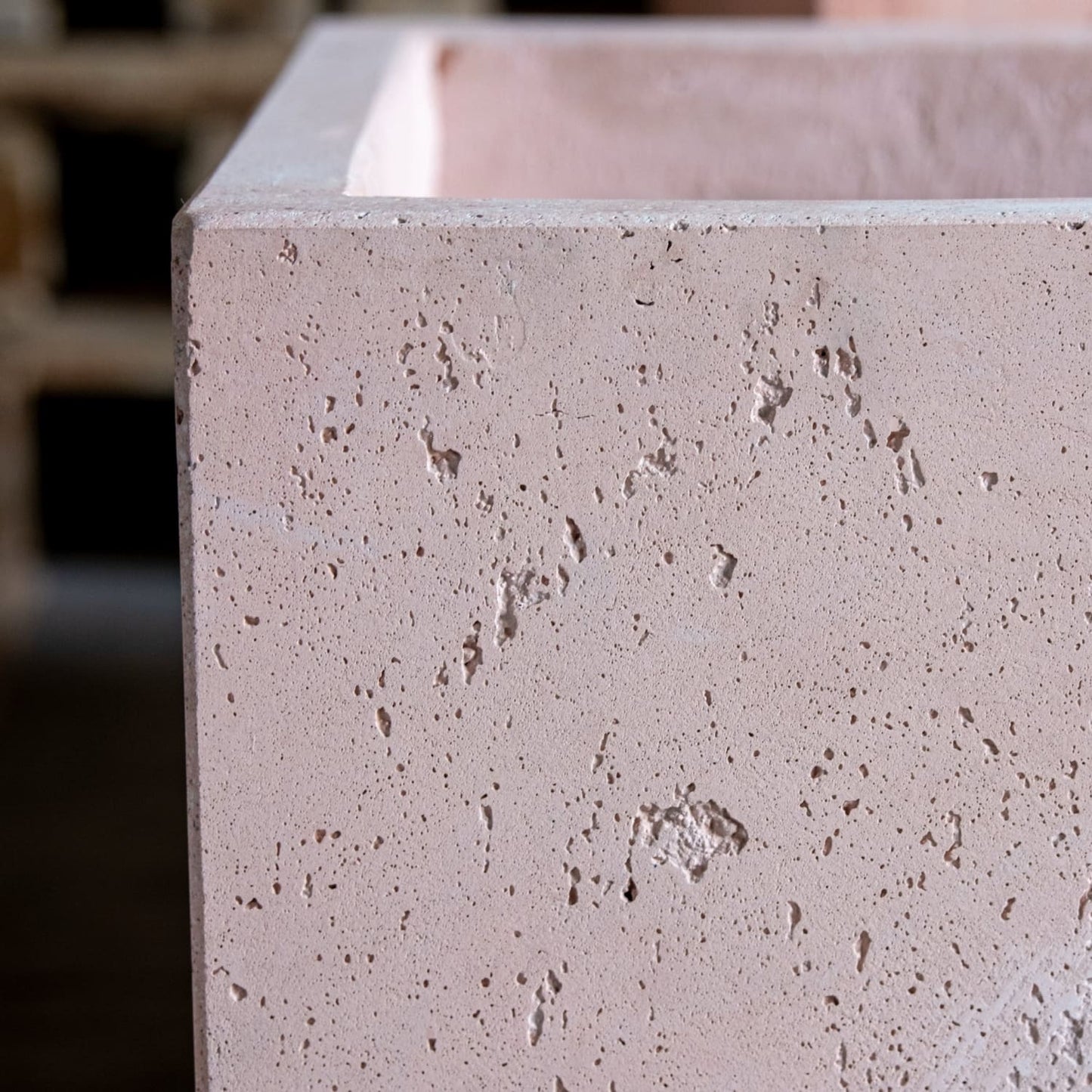 Cubrosa | Blushstone – 100cm XXL Concrete Square Planter – 782L Block Plant Pot