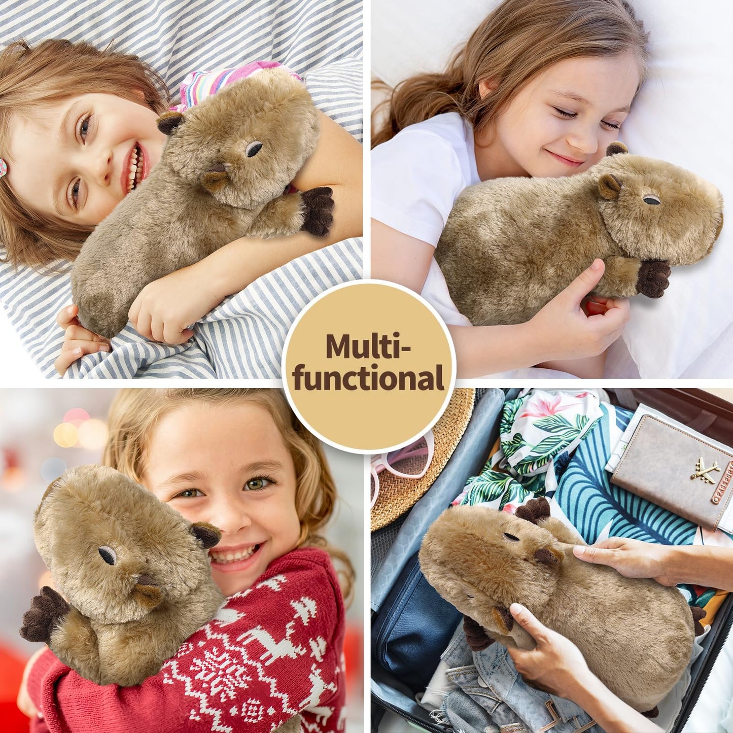 Capybara Stuffed Animals by Cuckool | Microwaveable Plush with Lavender Scent for Cozy Hugs
