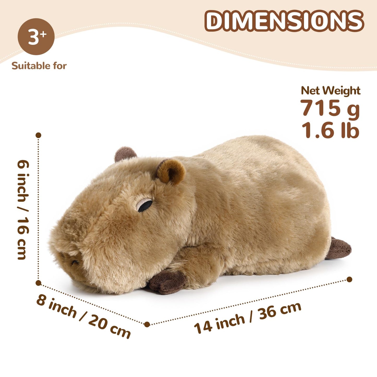 Capybara Stuffed Animals by Cuckool | Microwaveable Plush with Lavender Scent for Cozy Hugs