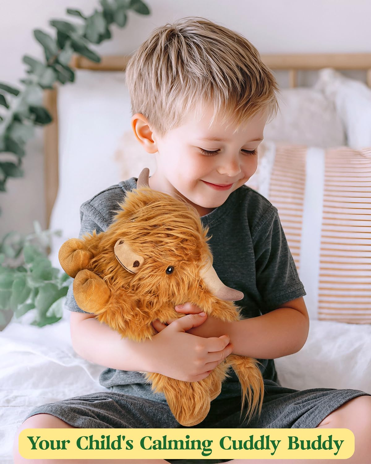 Cuckool Highland Cow Plush Toy - 15-Inch Ultra-Soft Stuffed Animal