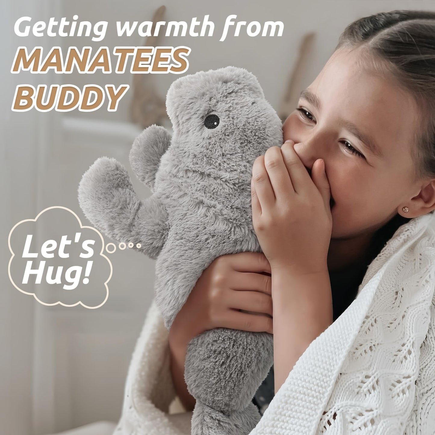 Cuckool Manatee Stuffed Animal – Heatable Plush with Lavender Scent