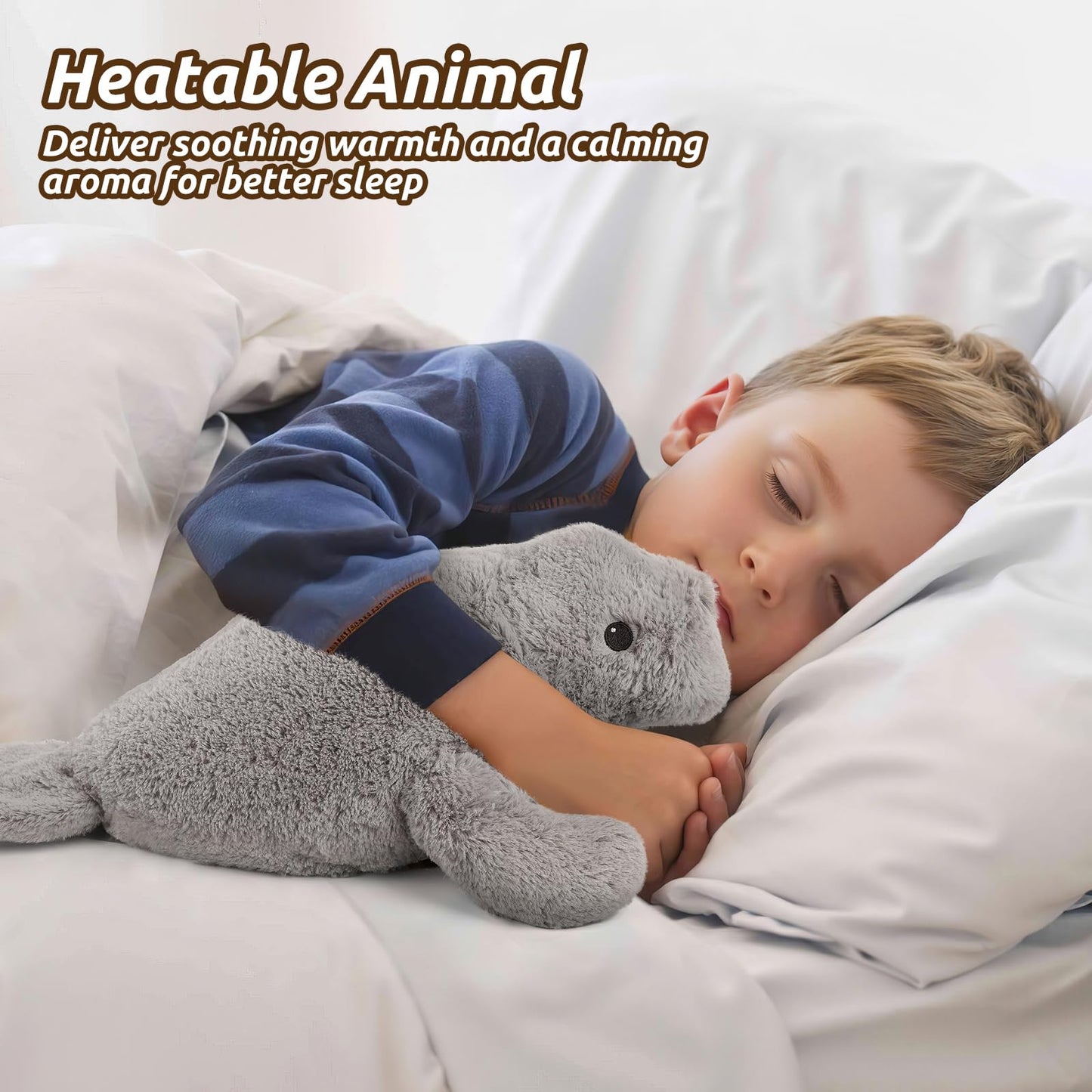 Cuckool Manatee Stuffed Animal – Heatable Plush with Lavender Scent