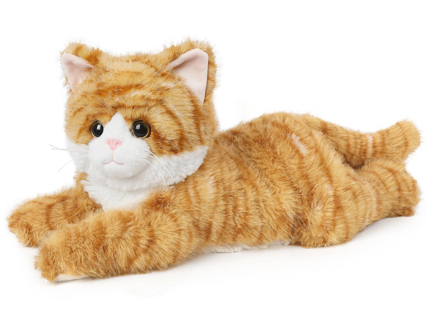 Cuckool Orange Tabby Cat Plush – Heatable Cozy Stuffed Animal with Lavender Scent