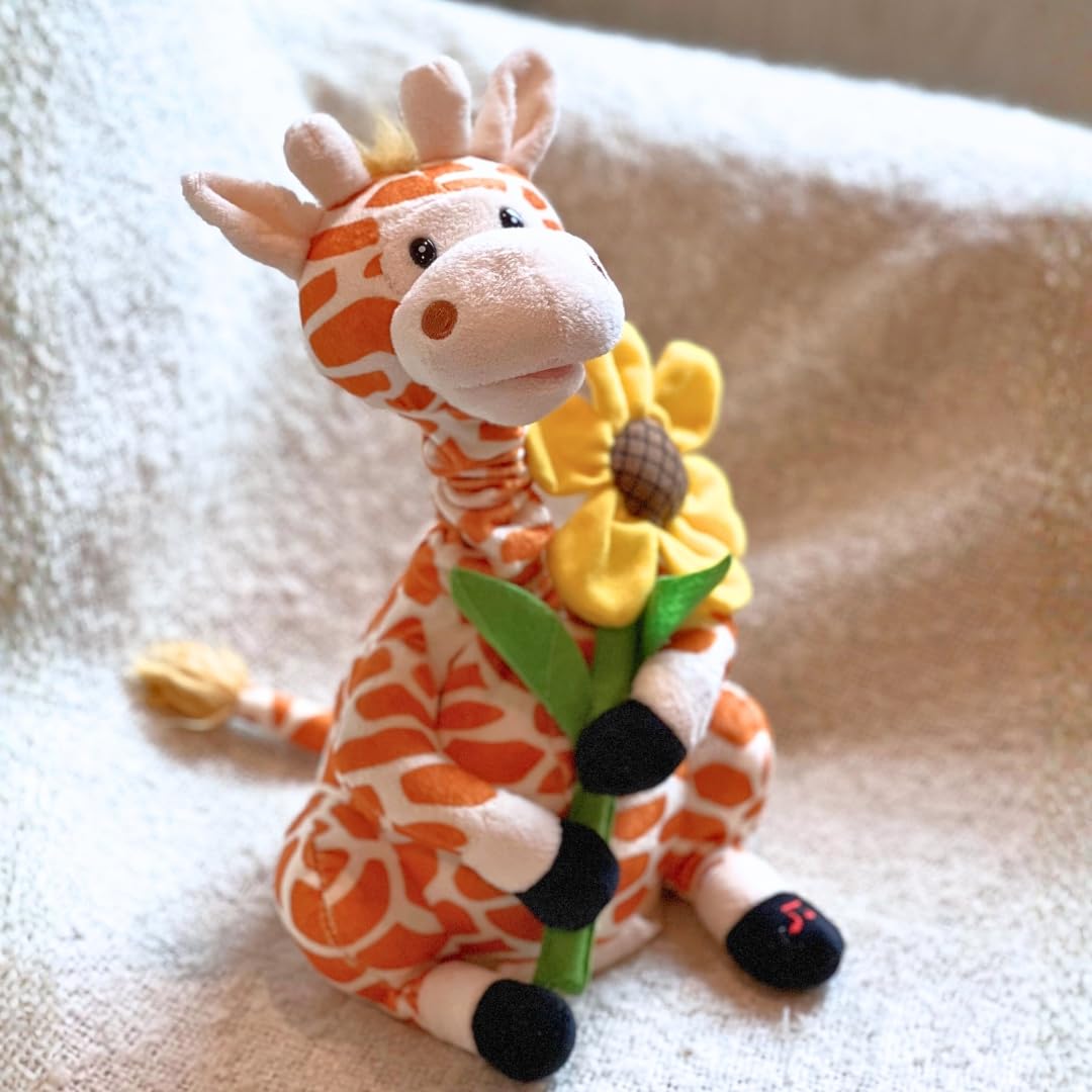 Cuddle Barn Gerry — Animated Plush Giraffe with Neck Growth & Song (12 Inches)