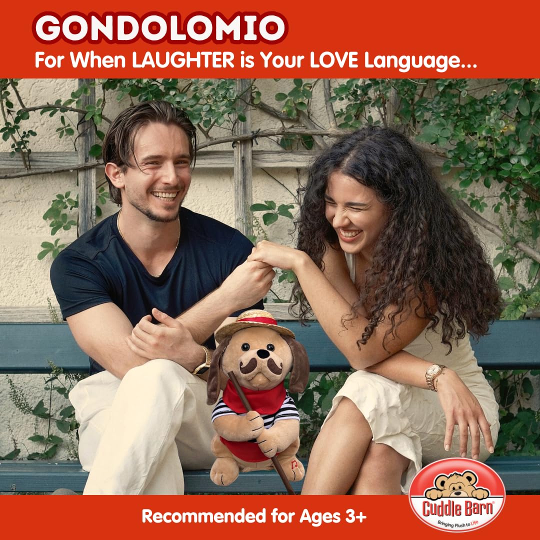 Cuddle Barn Gondolomio Valentines Toy Puppy — Animated Plush Sings O Sole Mio & It's Now or Never