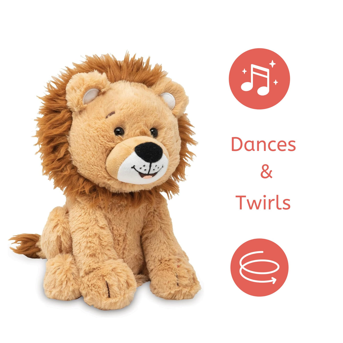 Cuddle Barn Lucas The Lion – Animated 10-Inch Plush That Twirls to Wild Thing
