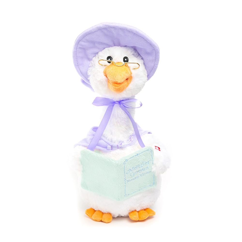 Cuddle Barn Mother Goose Read-Along (Periwinkle) – Animated Plush Recites 7 Nursery Rhymes